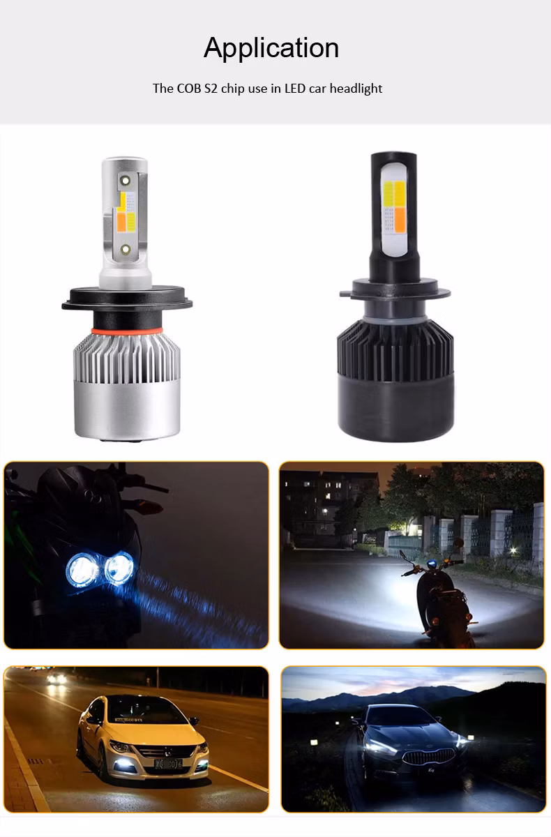 Auto Parts COB S2 LED Auto Headlight H1 15W Light Lamp Chip
