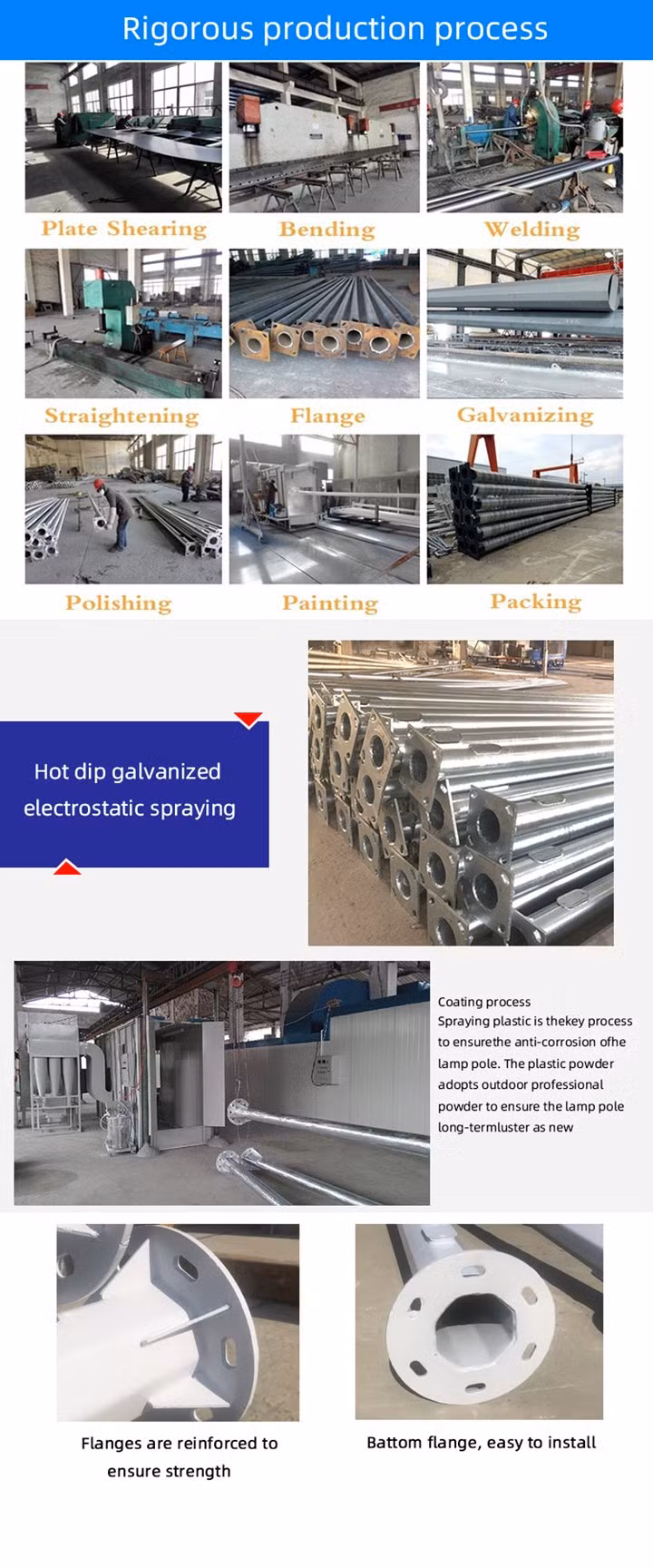 Hepu OEM Factory Direct Sale Outdoor Aluminum Light Pole with Corrosion Resistance