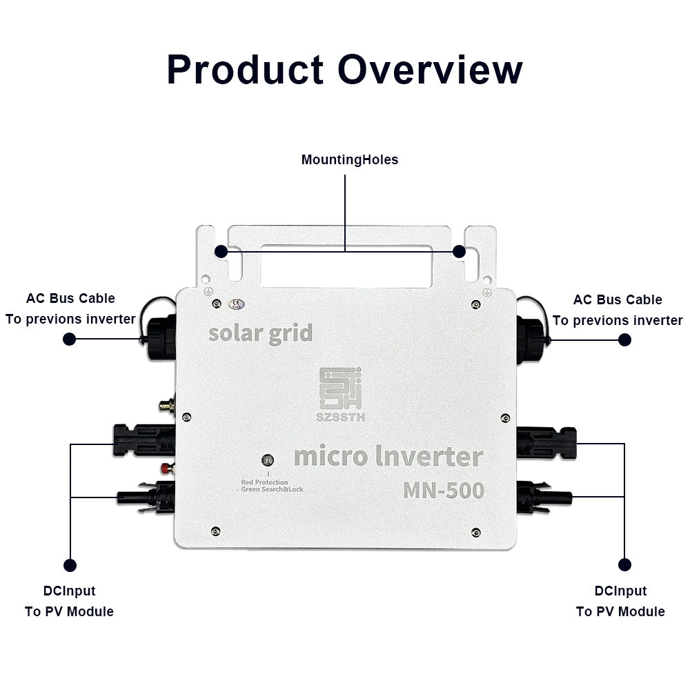 1600W Smart WiFi on Grid Tie Balcony MPPT 220V Single Phase IP66 Micro Inverter