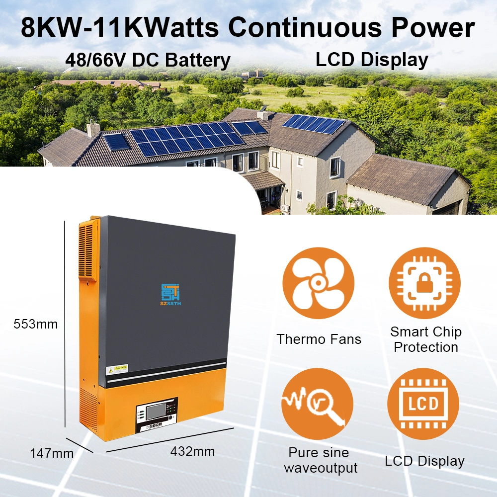 8kw 8000W Solar Hybrid Inverter for Solar System Photovoltaic PV Inverter