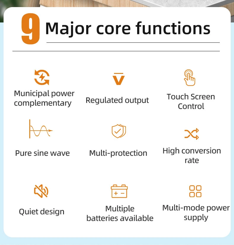 Factory Supply Easy Wall-Mounted Installation DC to AC Power Solar Inverter 6kVA