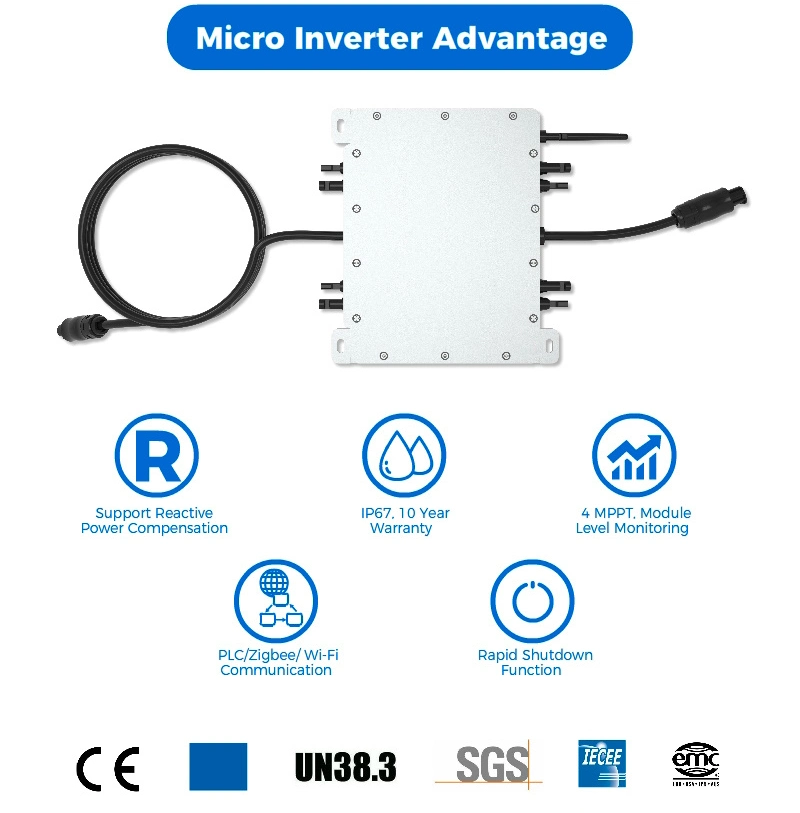 Wholesale Deye Sun-M80g3-EU-Q0 for Home Micro Solar Inverter 600W 800W 1000W Max Parallel 55kw