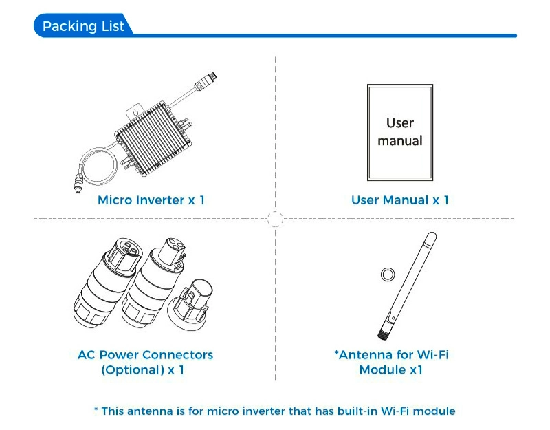 Micro Inverter Solar Panels Power Plug Betteri Cable 800W Micro Inverter