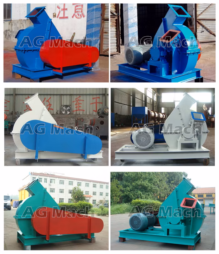 Forest Log Cutting Machine Mobile Diesel Engine Wood Chipper