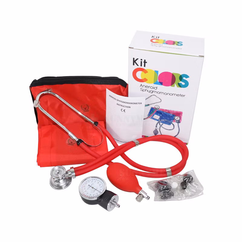 Sy-G018 Cheap Manual Sphygmomanometer Manual Aneroid Sphygmomanomete with Dual Head Stethoscope