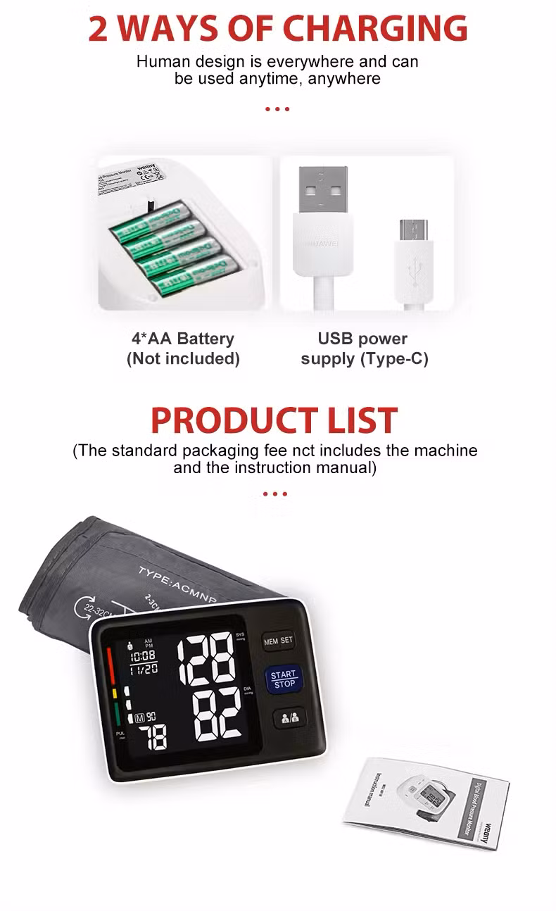 Hot Selling OEM Digital Tensiometro Smart Electronic Cheap Blood Pressure Monitor Upper Arm Bp Machine
