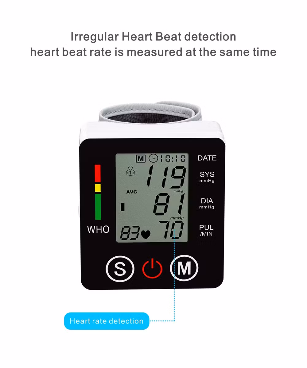 W03 Digital Wrist Blood Pressure Monitor Sphygmomanometer