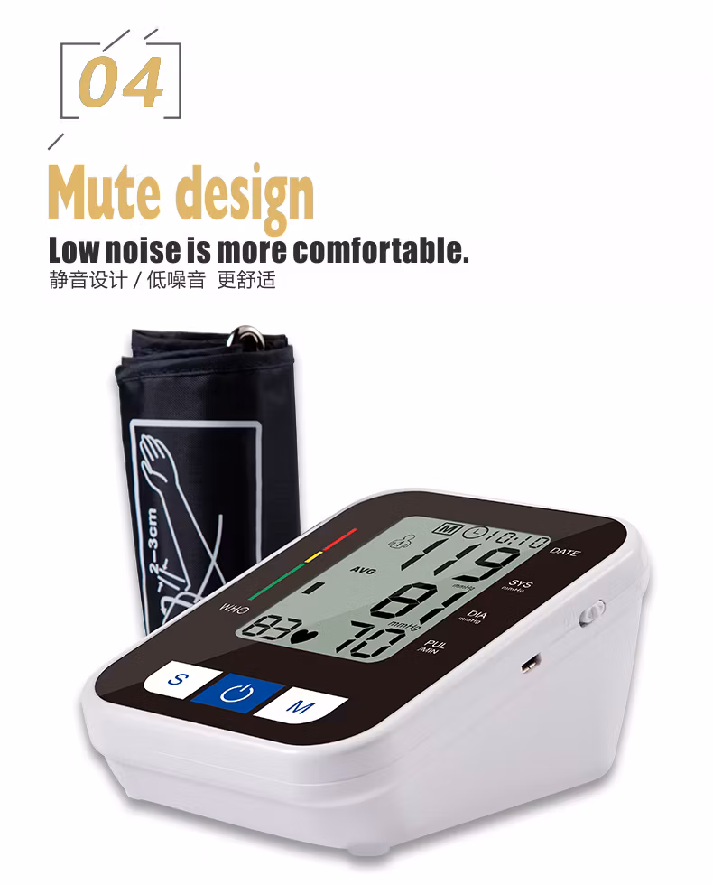 CE Medical Home Care Automatic Upper Arm Electronic Blood Pressure Sphygmomanometer with LCD Display and Voice Broadcast