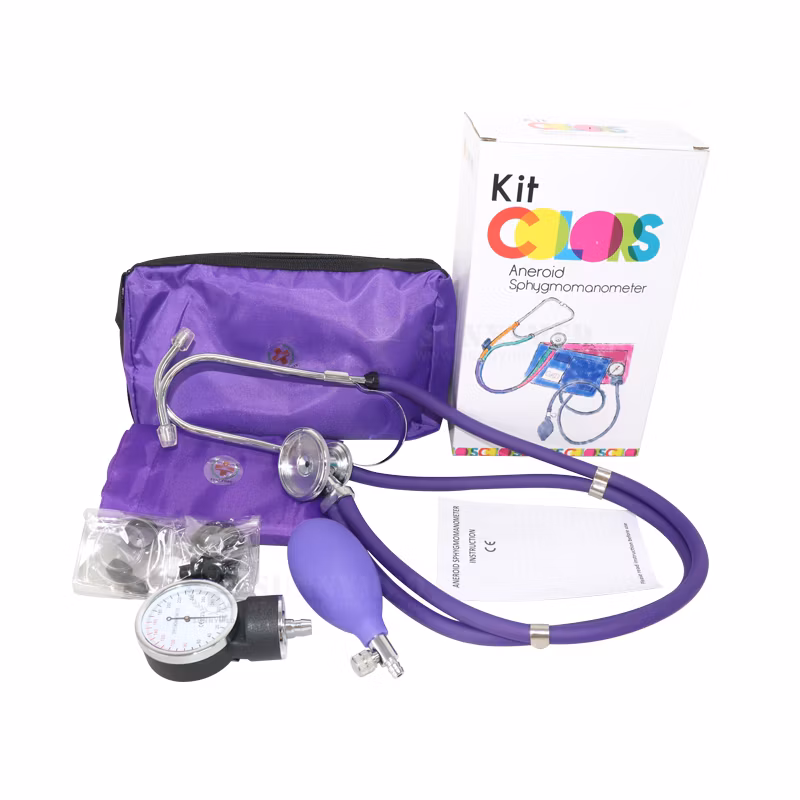 Sy-G018 Cheap Manual Sphygmomanometer Manual Aneroid Sphygmomanomete with Dual Head Stethoscope