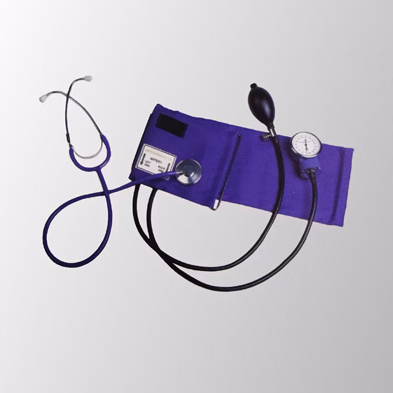 Manual Blood Pressure Diagnostic Instrument Monitor Machine Aneroid Sphygmomanometer with Separate Single Head Stethoscope