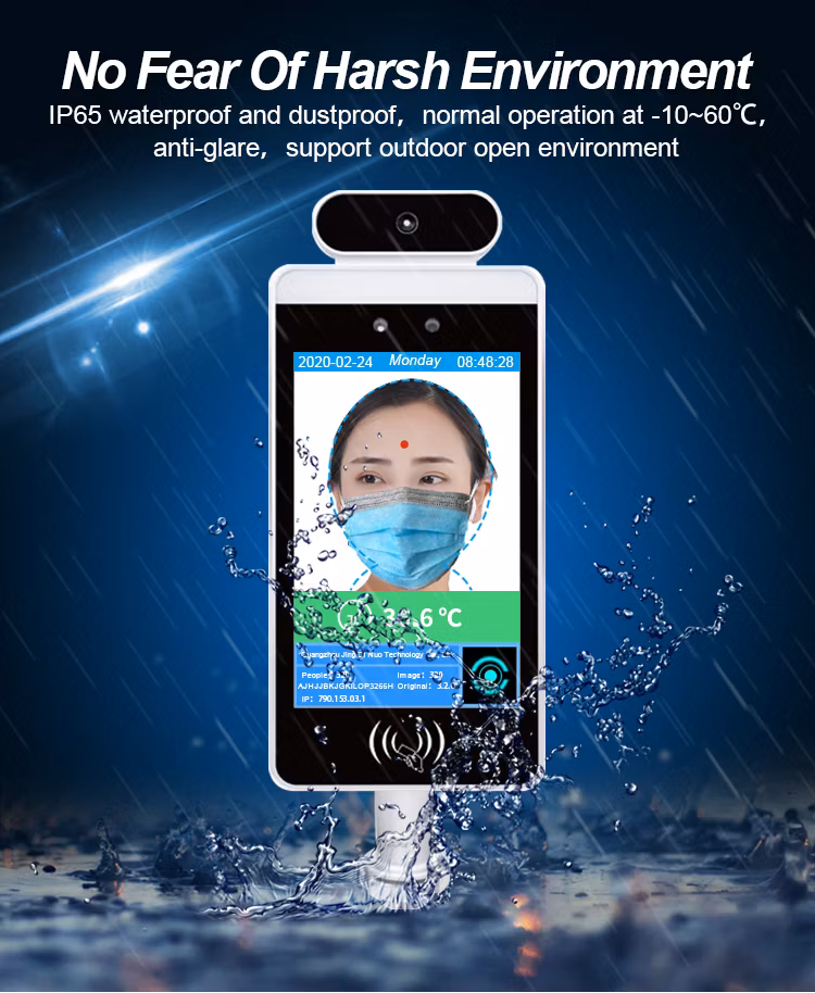 Face Recognition Temperature Access Control Ai Detection Measuring Machine Detection with Fever Sensor