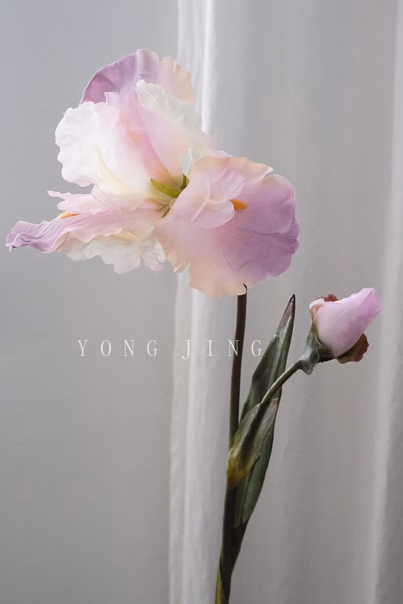 Ja230056 Decorative Fleur-De-Lis High Quality Artificial Flowers Iris Silk Flower Vintage Color for Wedding Home Garden Decoration Gift