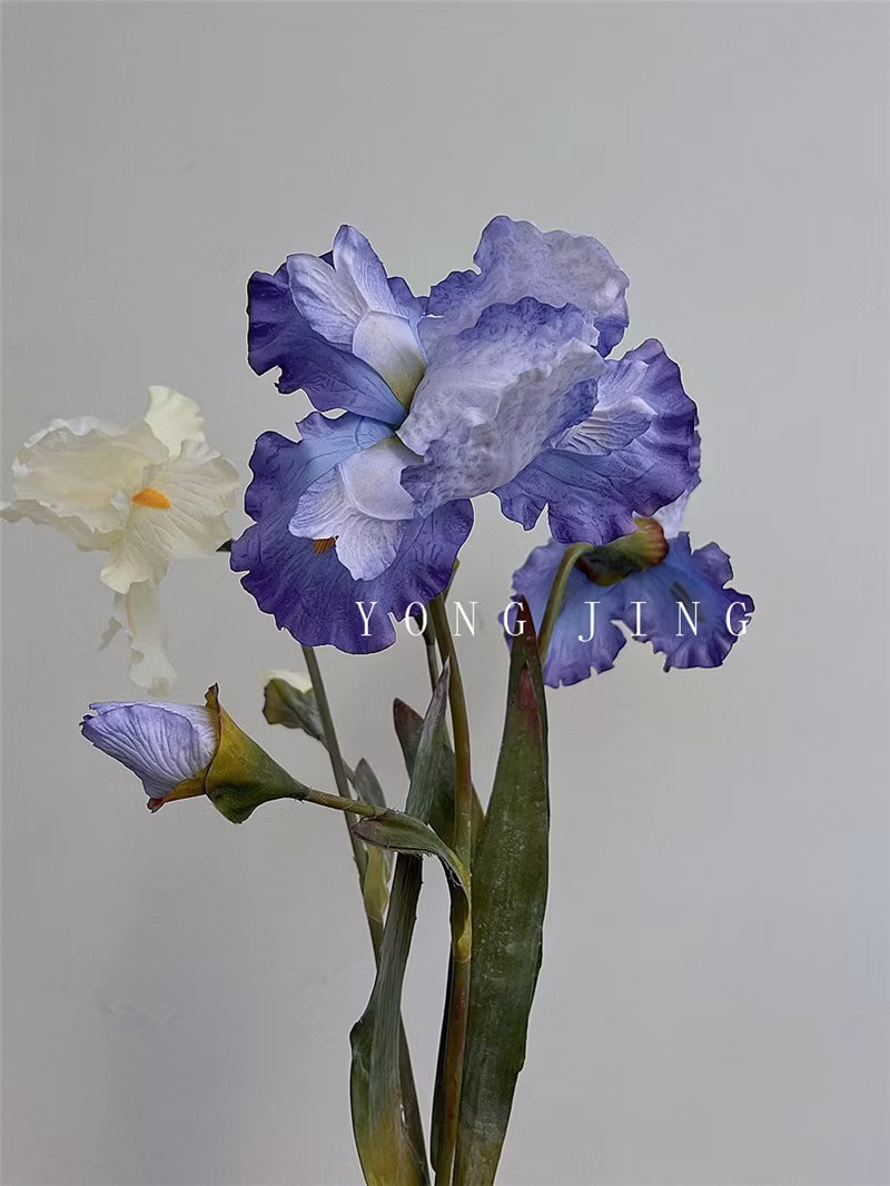 Ja230056 Decorative Fleur-De-Lis High Quality Artificial Flowers Iris Silk Flower Vintage Color for Wedding Home Garden Decoration Gift