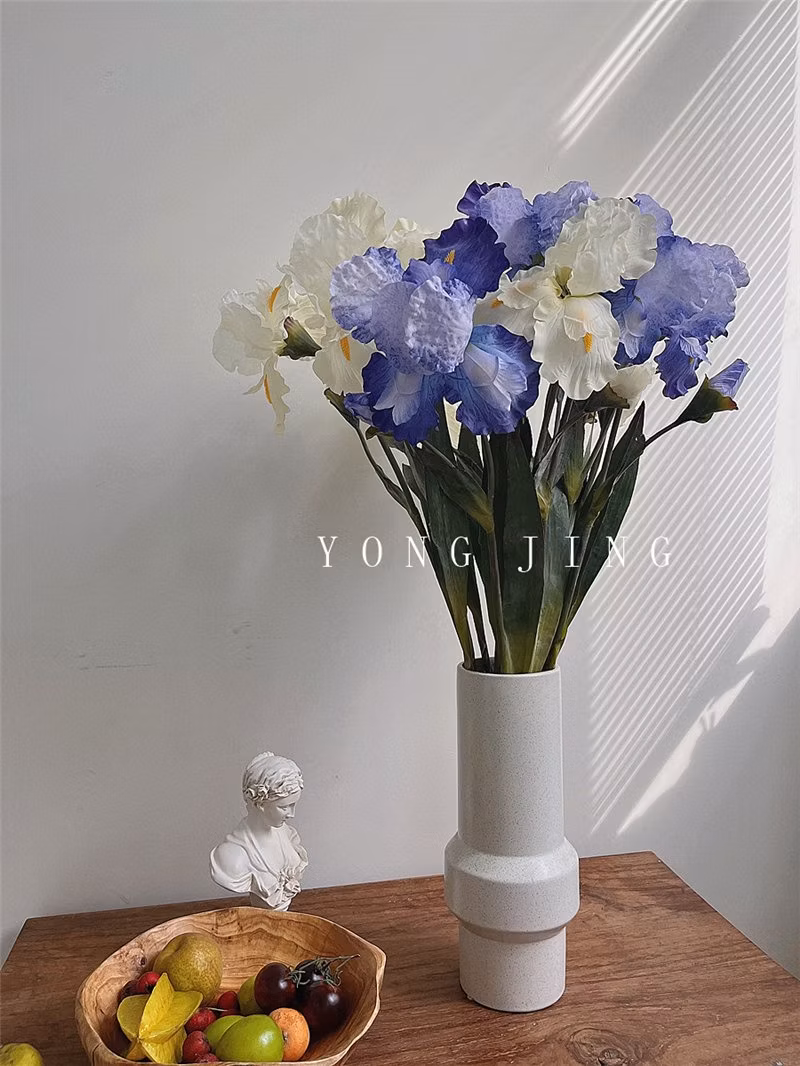 Ja230056 Decorative Fleur-De-Lis High Quality Artificial Flowers Iris Silk Flower Vintage Color for Wedding Home Garden Decoration Gift
