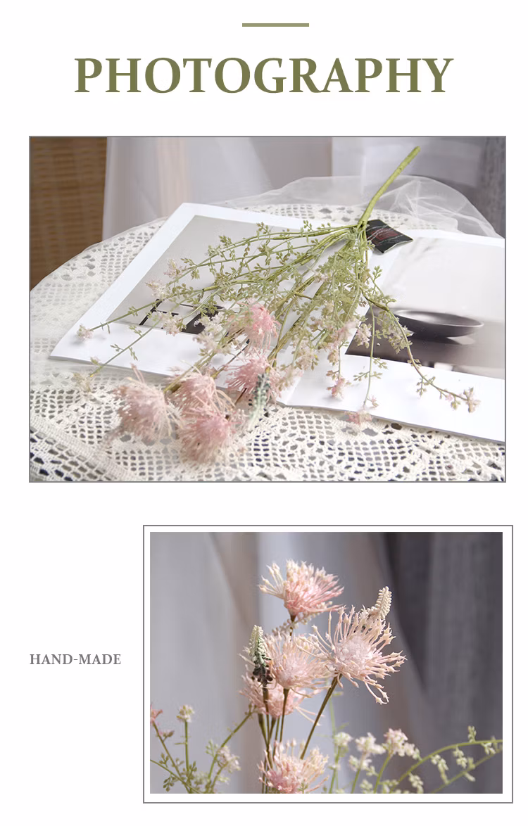 Silk Floral Spray Flower with Steam Forty-Six for Different Holiday Decor Home and Daily Decor