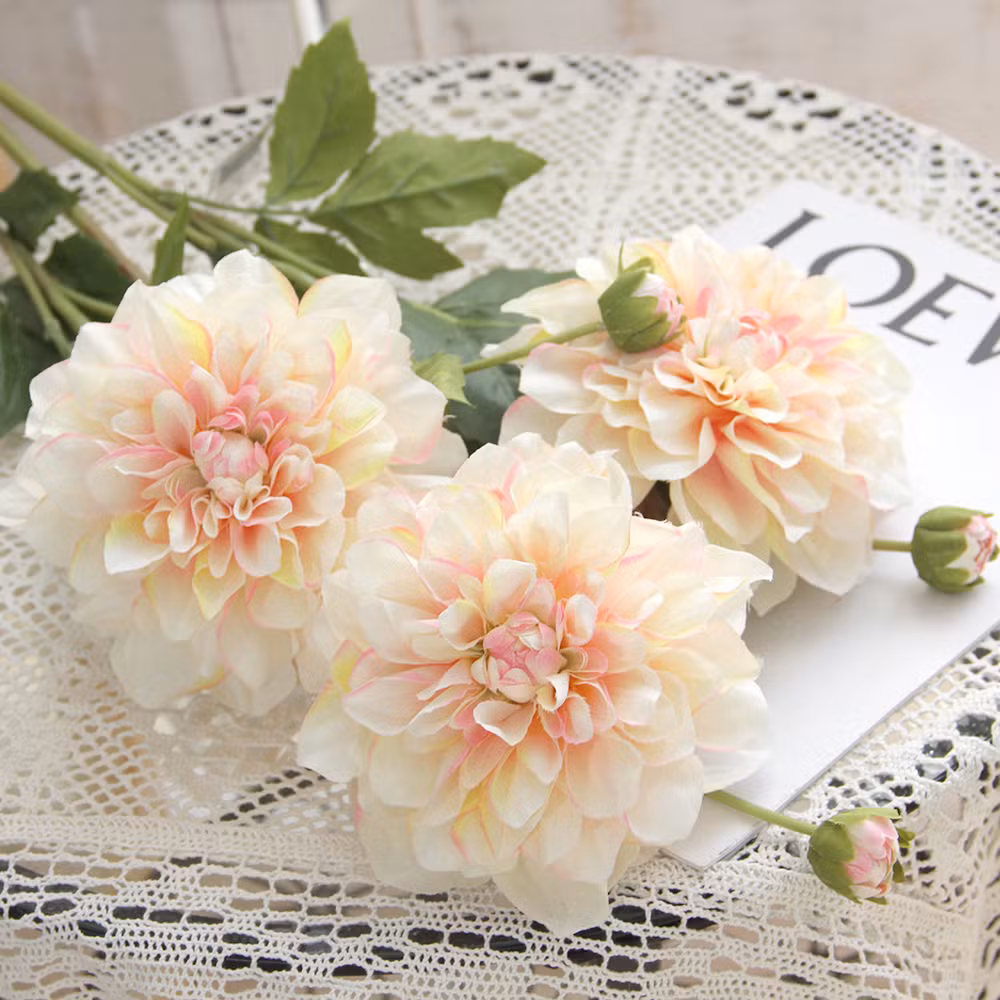 4 Heads of Stag Chrysanthemum Silk Peony Artificial Chrysanthemum Flowers Decoration Wholesale