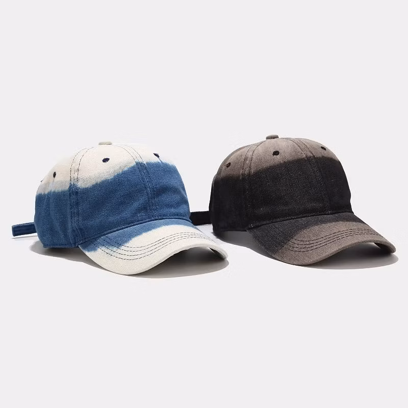 New Trend Faded High Quality Personalized 6 Panel Custom Blank Plain Vintage Acid Wash Tie Dye Dad Hat