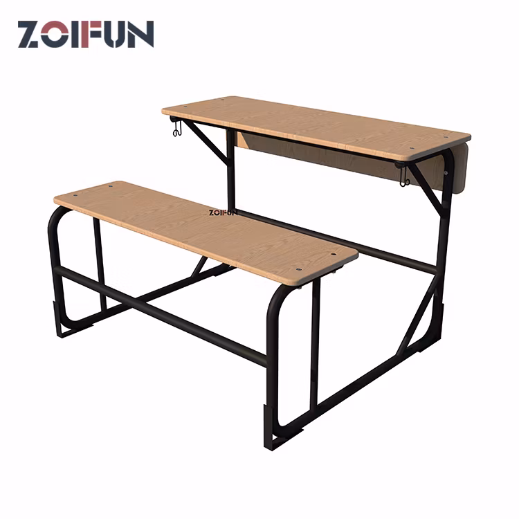 Metal Classroom Study Middle School Student Single Double Desk Chair; Student Desks and Chairs School Furniture