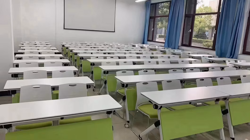 School Furniture Folding Training Table Foldable School Student Desk Mobile Classroom Table Chair for University Middle Primary School