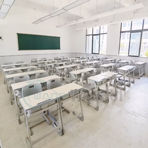 High Quality Plastic Foldable Chair Children Classroom Seat Single Study Table Chair