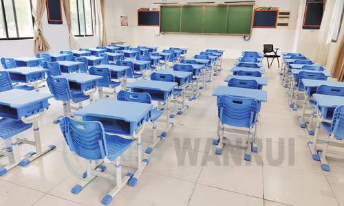 High Quality Plastic Foldable Chair Children Classroom Seat Single Study Table Chair