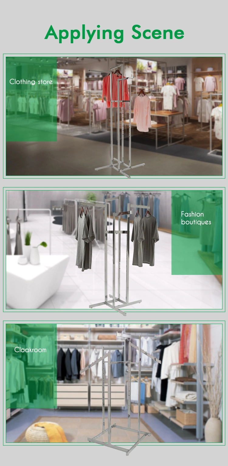 Six Arms Clothes Garment Display Rack Stand