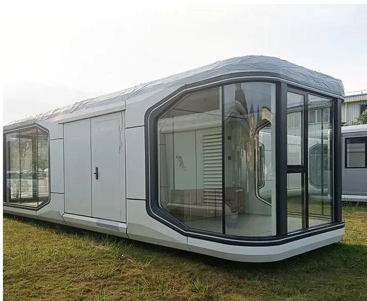 Prefabricated Flat Rack Mobile Capsule Tiny House Ready Made Portable House Mobile Tiny Home on Truck