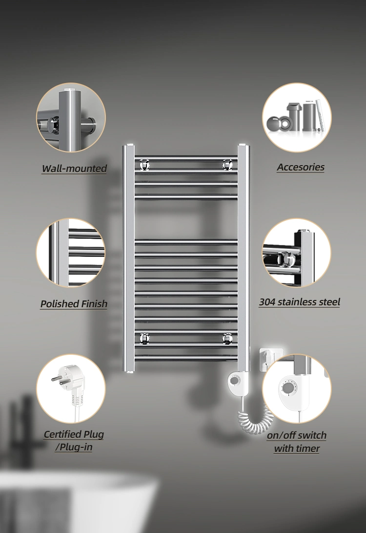 APP-Controlled Electric Heated Towel Rail for Bathroom Use