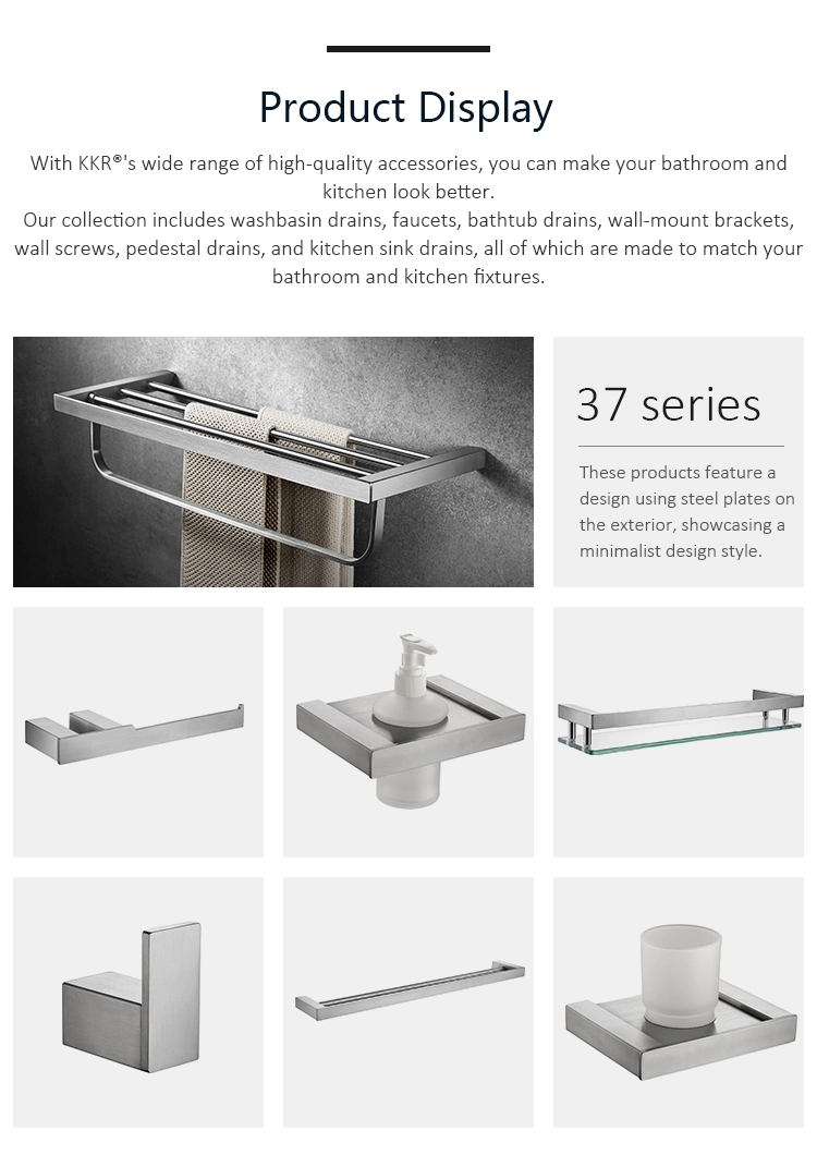 High-End 304 Stainless Steel Bathroom Towel Rack