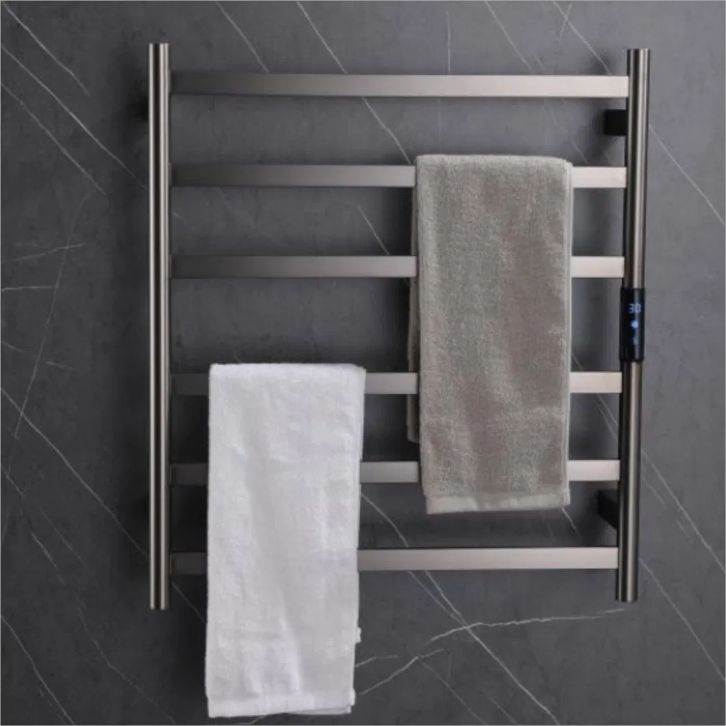 Space-Saving Electric Towel Rack with Vertical Orientation