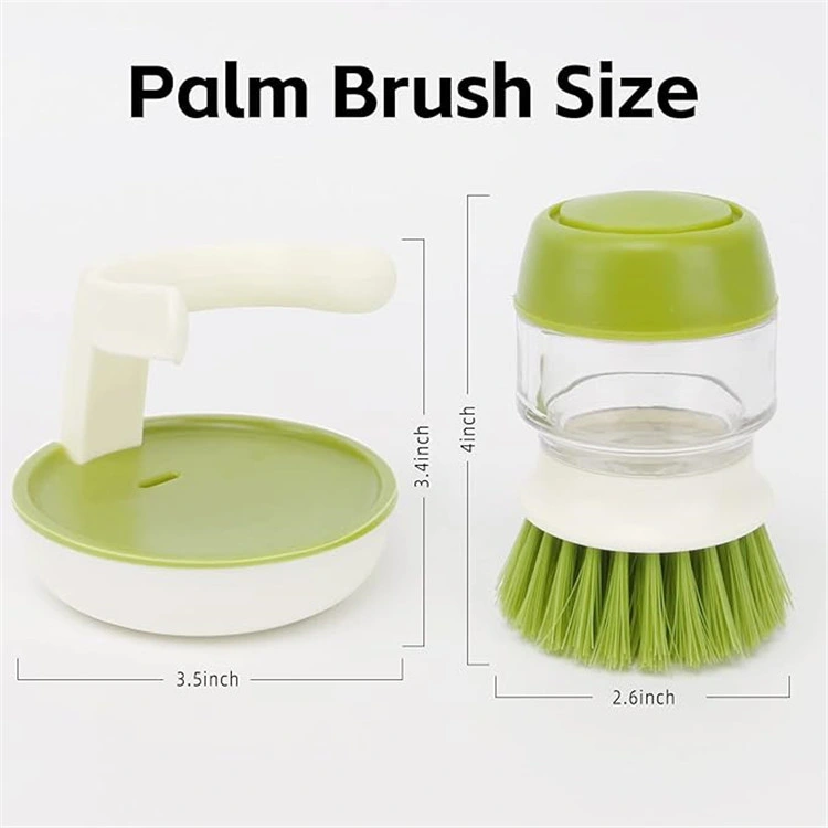 Multifunctional Kitchen Cleaning Tool Rack Manual Soap Dispenser Pot Dish Brush