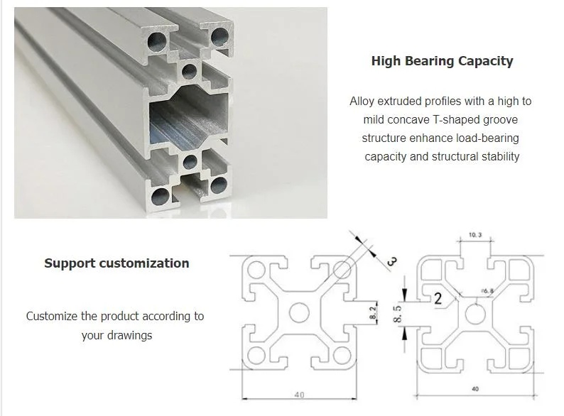 Wood Grain Customized T Slot Aluminum Extrusion Profile