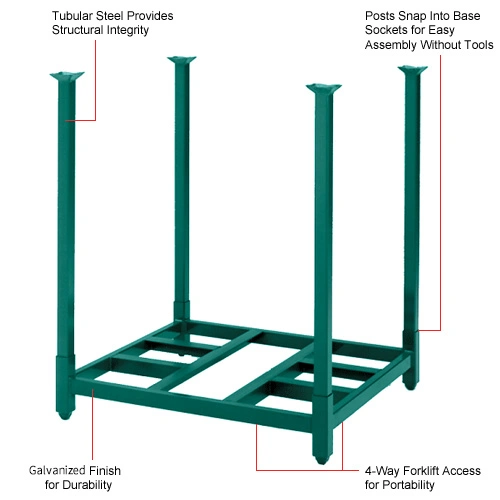 Customized Adjustable Detachable Durable Orange ODM/OEM Commercial Galvanized Post Storage Pallet Truck Tyre Tire Fabric Roll Stack Stacking Rack