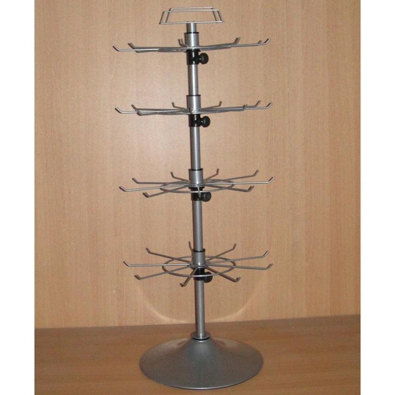 Floor Iron Rod Arm Metal Revolving 8 Prongs Peg Hook Spinner Display Stand (PHY2004)