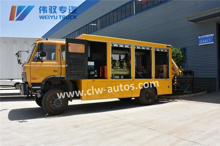 4WD 4X4 Dongfeng 190HP Vehicle Maintenance Mobile Workshop Van Truck with Arc Gas Welding Machine