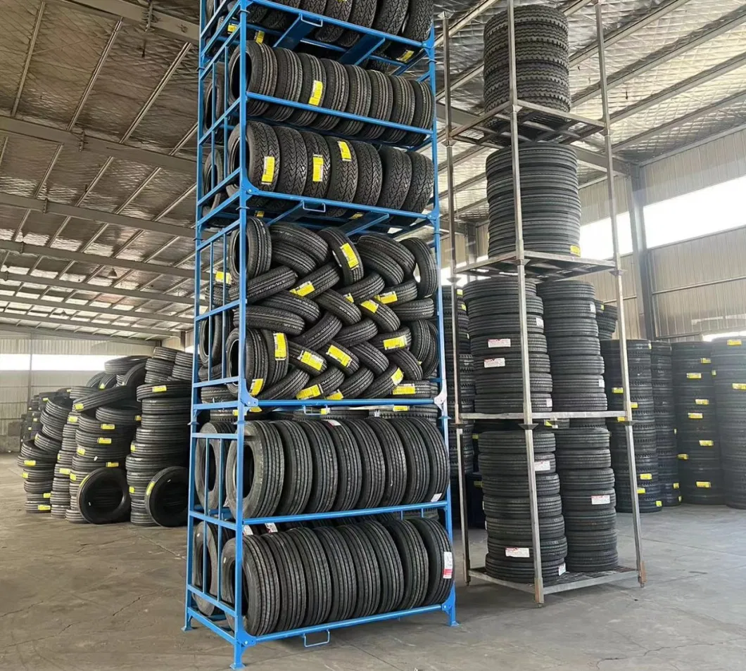 Customized Adjustable Detachable Durable Orange ODM/OEM Commercial Galvanized Post Storage Pallet Truck Tyre Tire Fabric Roll Stack Stacking Rack