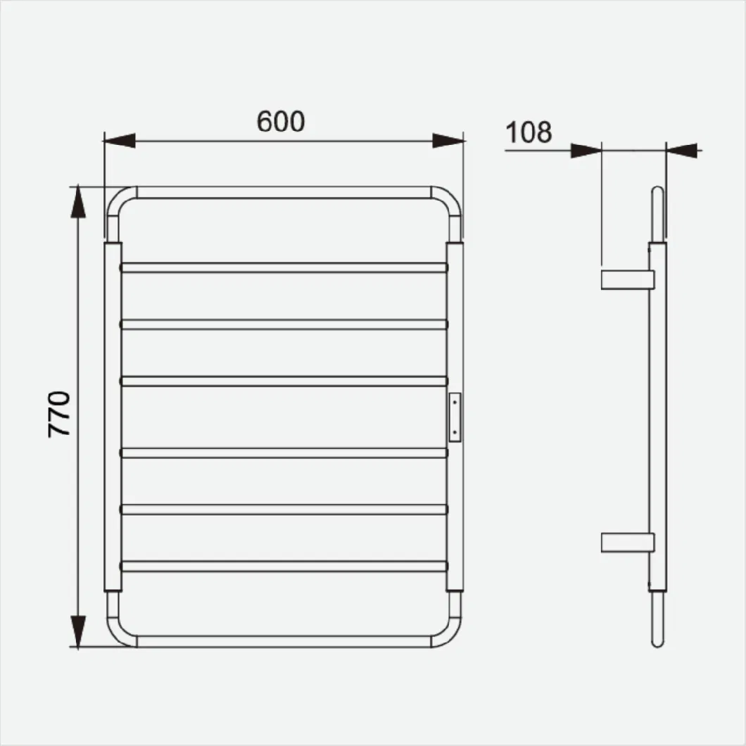 Popular Product Wall Mounted Flat Ladder SS304 Heated Towel Rail Rack