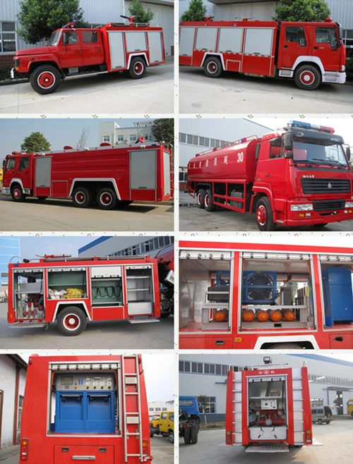 Dongfeng 4X2 Emergency Fire Fighting Trucks with Water and Foam Tank 6, 000liters