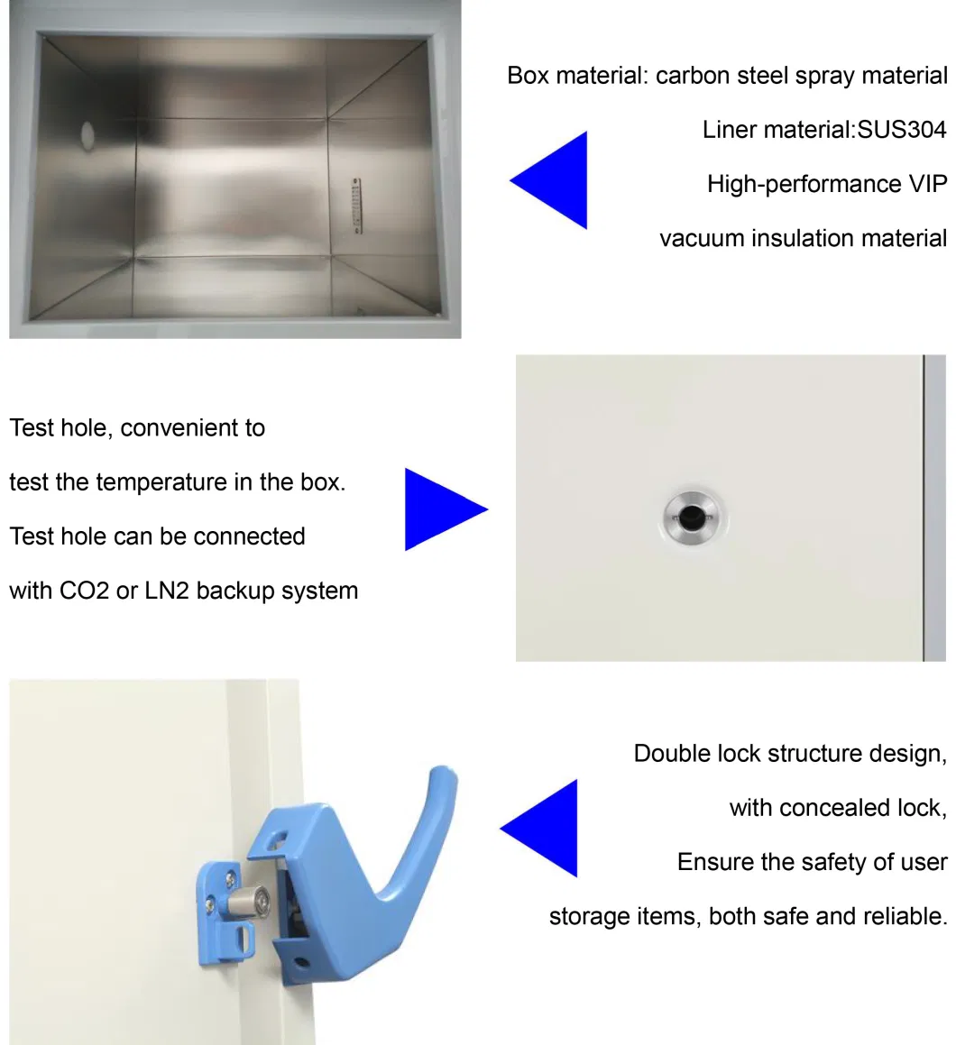 1008L -86 Degreee Big Ultra Low Freezer Refrigerator Equipment