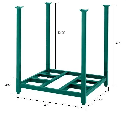 Customized Adjustable Detachable Durable Orange ODM/OEM Commercial Galvanized Post Storage Pallet Truck Tyre Tire Fabric Roll Stack Stacking Rack