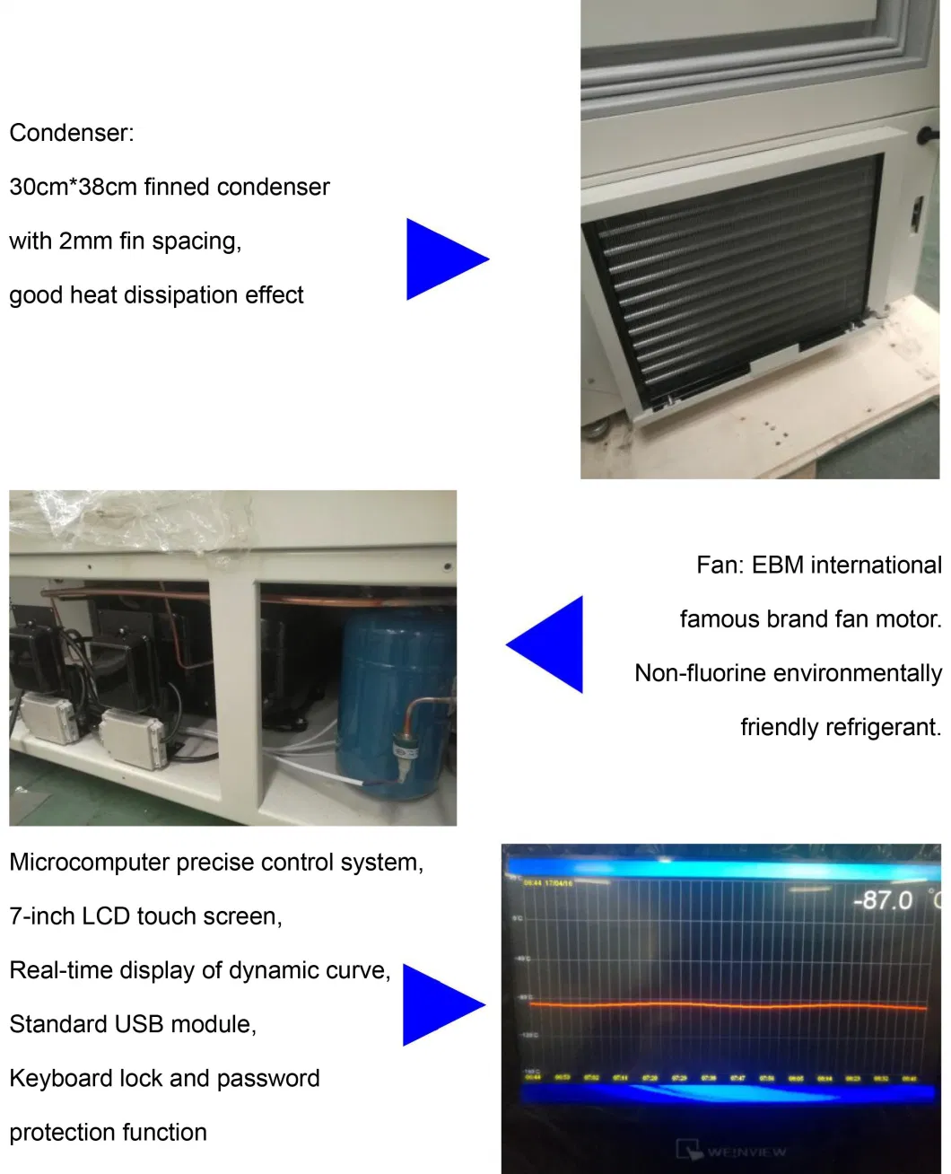 1008L -86 Degreee Big Ultra Low Freezer Refrigerator Equipment