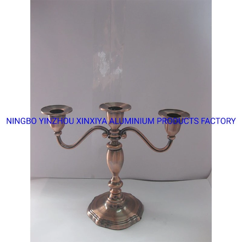 Metal Aluminum Zinc 5 Arms Royal Candle Holder Candelabra Gold Color