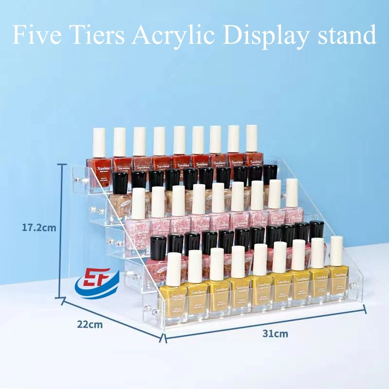 Desktop Transparent Acrylic Nail Polish Display Stand