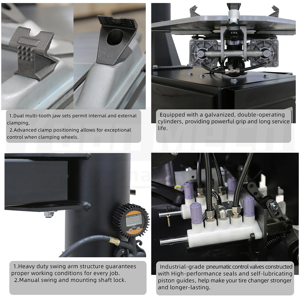 Semi Automatically Tire Changer with Upper Helper Arm