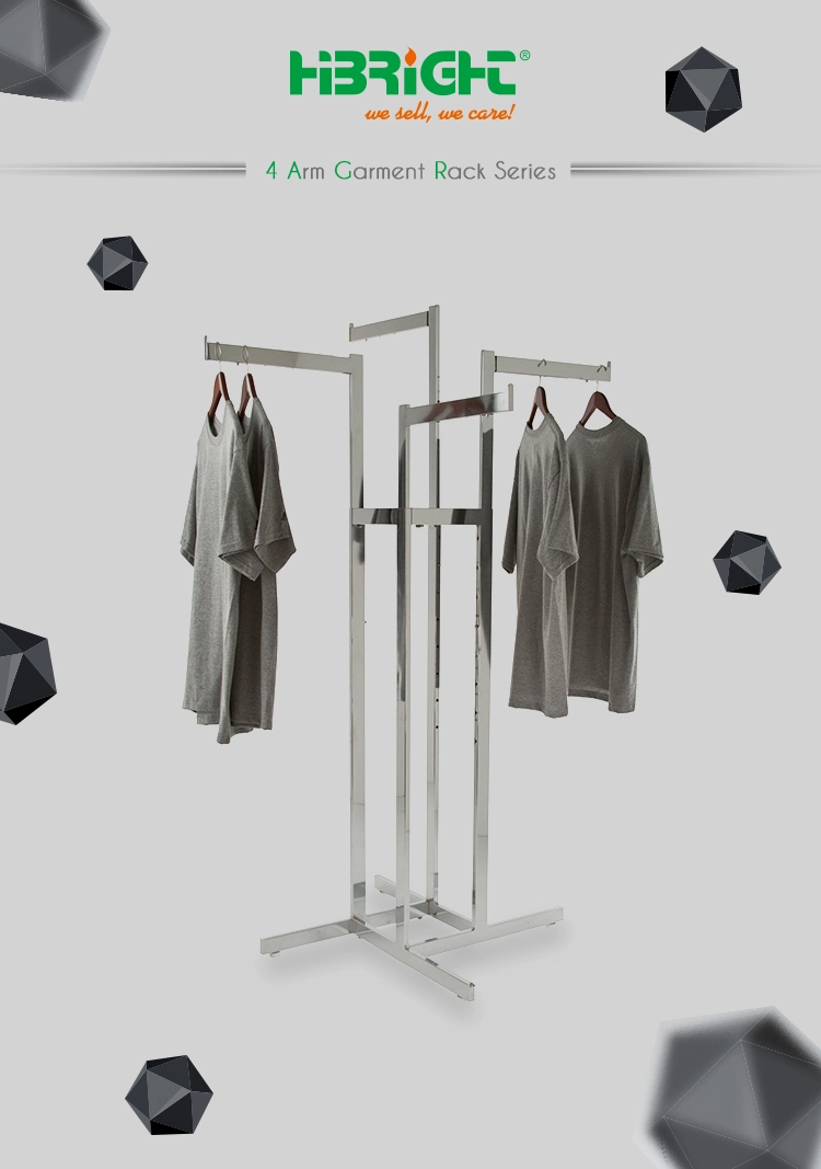 Six Arms Clothes Garment Display Rack Stand