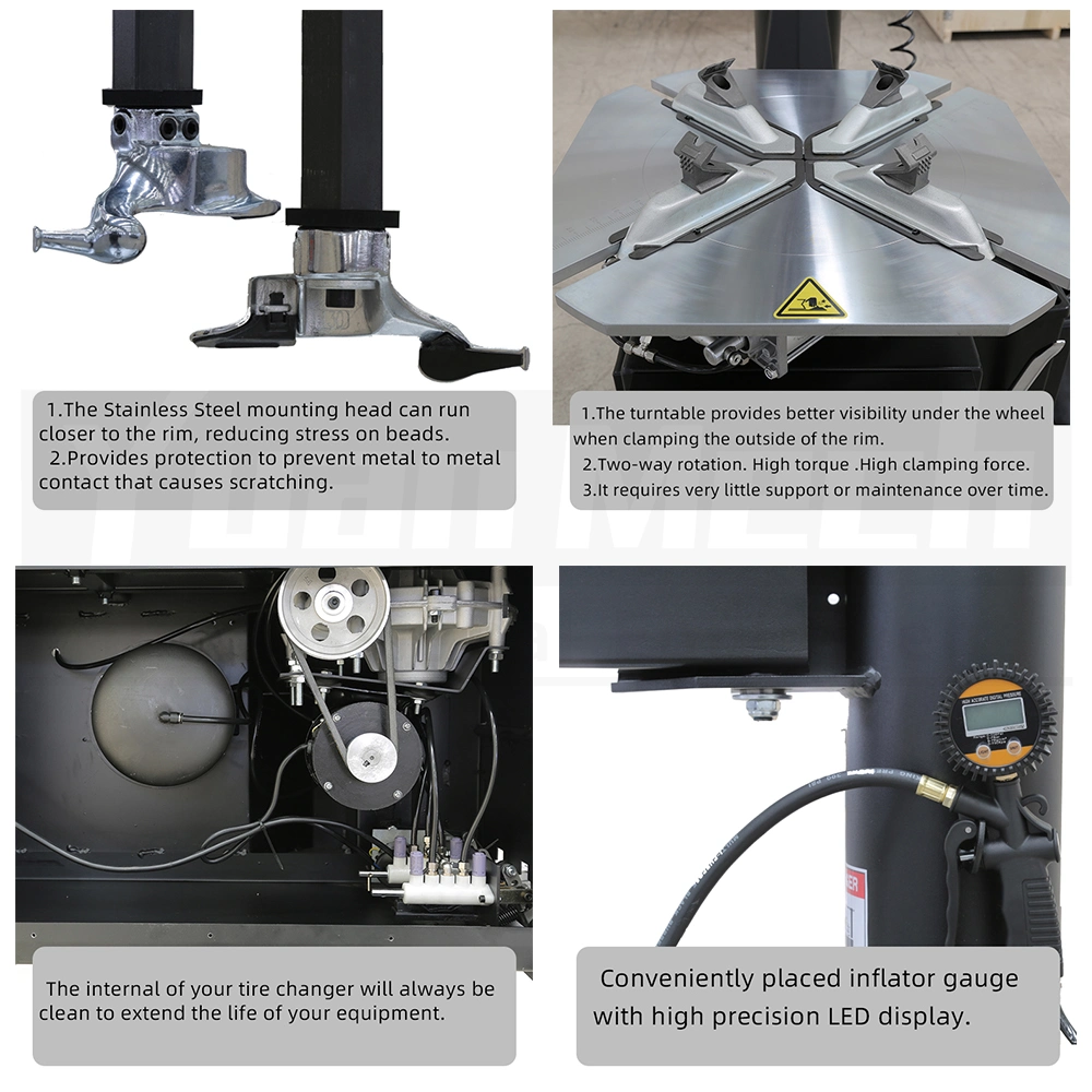 Semi Automatically Tire Changer with Upper Helper Arm