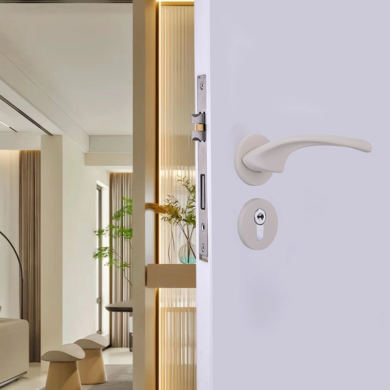 Custom Zinc Alloy Door Handle Safety Door Lever Mortise Lock Handle with Rosette