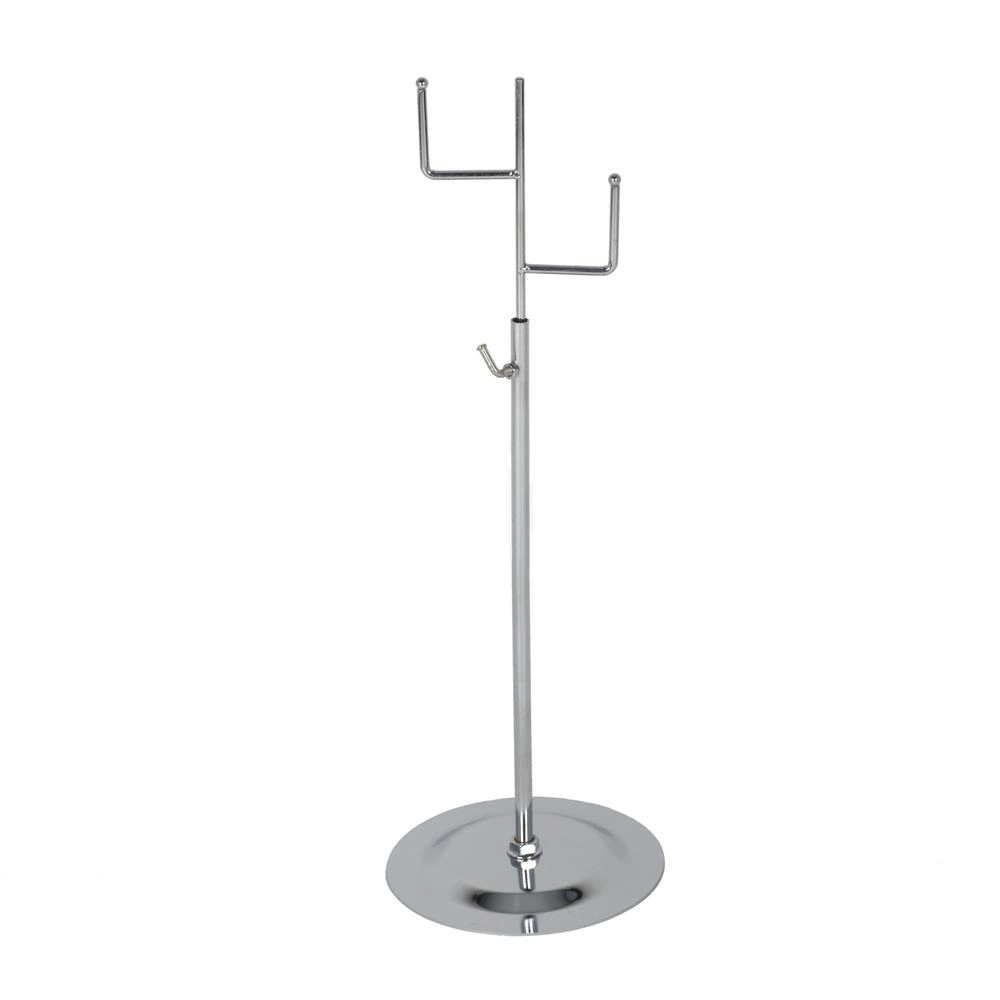 Good Quality 4 Arms Chrome Store Display Stand with 5 Wheels