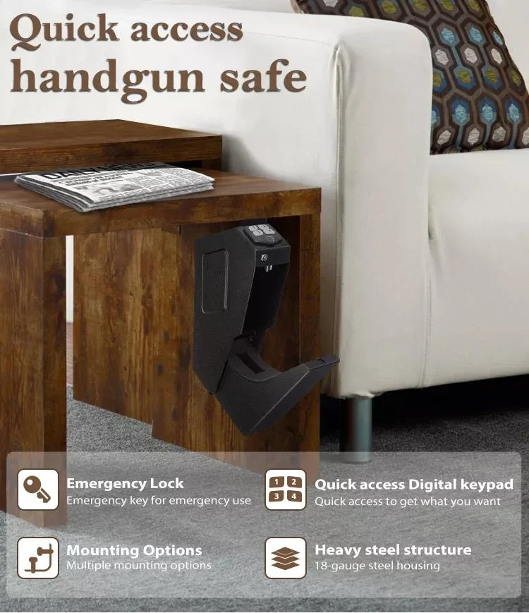 2022 High Security Gun Safe Unique Safes Desk Mounted Hand Portable