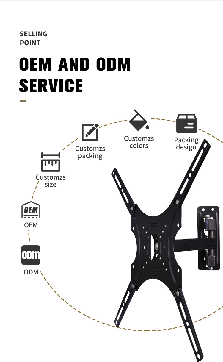 Premium 14&quot;-55&quot; 180 Degrees Swivel TV Mount Tilt TV Bracket